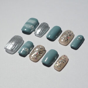 Bleu/vert Pailleté