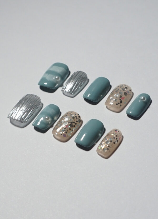 Bleu/vert Pailleté